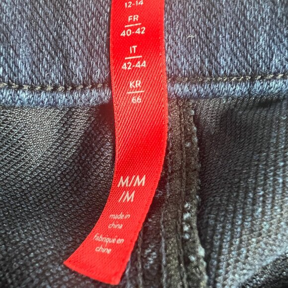 Spanx Jeans Women's 28x26* Jean-ish Ankle Pull On Leggings Dark Blue Pants Tag M - Picture 8 of 16